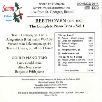CD Ludwig van Beethoven: Piano Trios Vol. 1