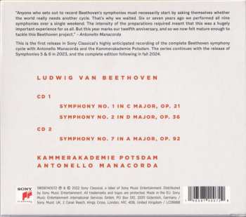 2CD Ludwig van Beethoven: Symphonies 1 / 2 / 7