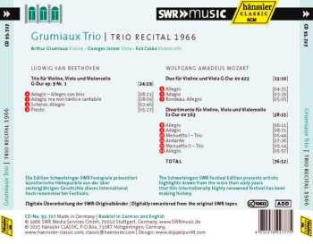 CD Ludwig van Beethoven: Trio Recital 1966