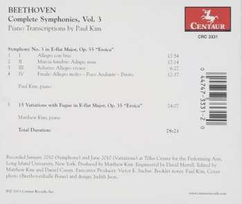 CD Ludwig van Beethoven: Complete Symphonies , Vol. 3: Symphony No. 3 "Eroica", 15 Variations With Fugue "Eroica"