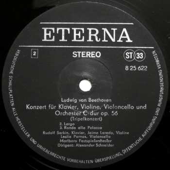 LP Ludwig van Beethoven: Konzert Für Klavier, Violine, Violoncello Und Orchester C-dur Op. 56