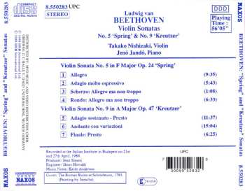 CD Ludwig van Beethoven: Violin Sonatas No. 5 'Spring' • No. 9 'Kreutzer'