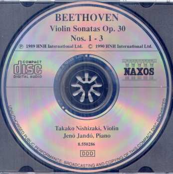 CD Ludwig van Beethoven: Violin Sonatas Op. 30 Nos. 1 -3
