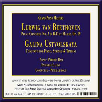 CD Ludwig van Beethoven: Grand Piano Masters ~ Concertos By Beethoven & Ustvolskaya