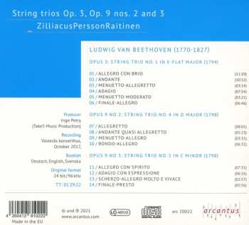 CD Ludwig van Beethoven: String Trios Op. 3, Op. 9 Nos. 2 And 3