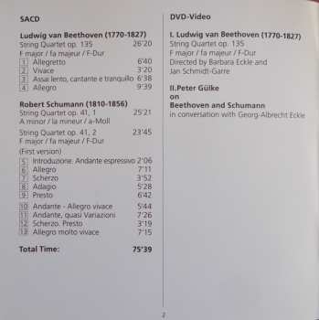 DVD/SACD Robert Schumann: String Quartet Op. 135 / String Quartets Op. 41 · 1 & 2 (First Version)