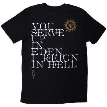 Marchandises Behemoth: Behemoth Unisex T-shirt: The Shit Ov God Reign In Hell (black) (back Print) (small) S