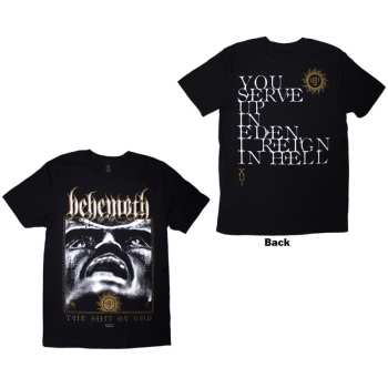 Marchandises Behemoth: Behemoth Unisex T-shirt: The Shit Ov God Reign In Hell (black) (back Print) (small) S