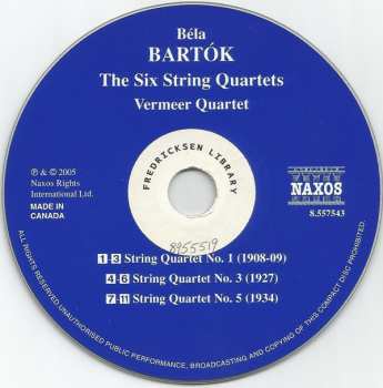 2CD Béla Bartók: String Quartets (Complete)