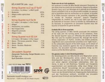 CD Béla Bartók: String Quartets No 2, 4, 6
