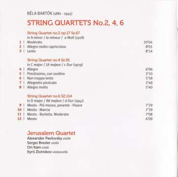 CD Béla Bartók: String Quartets No 2, 4, 6