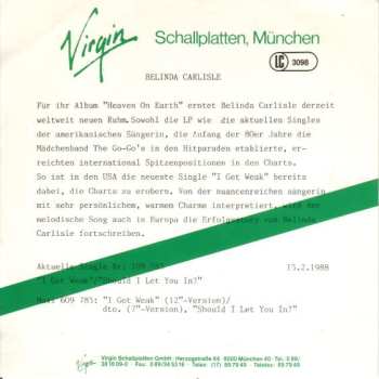 SP Belinda Carlisle: I Get Weak