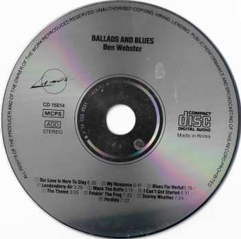 CD Ben Webster: Ballads And Blues