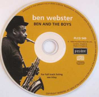 CD Ben Webster: Ben And The Boys