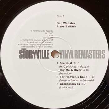 LP Ben Webster: Ben Webster Plays Ballads