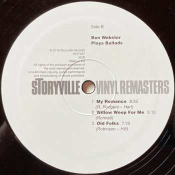 LP Ben Webster: Ben Webster Plays Ballads