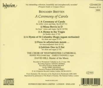 CD Benjamin Britten: A Ceremony Of Carols / Missa Brevis