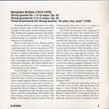 CD Benjamin Britten: String Quartets Vol. 1