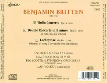 CD Benjamin Britten: Violin Concerto •  Double Concerto • Lachrymae