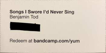 LP Benjamin Tod: Songs I Swore I'd Never Sing