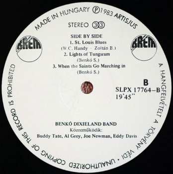 LP Benkó Dixieland Band: Side By Side