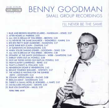 CD Benny Goodman: I'll Never Be The Same