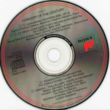 2CD/Coffret Dietrich Fischer-Dieskau: Concert Of The Century