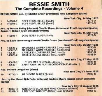 CD Bessie Smith: The Complete Recordings, Volume 4