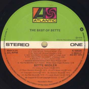LP Bette Midler: The Best Of Bette