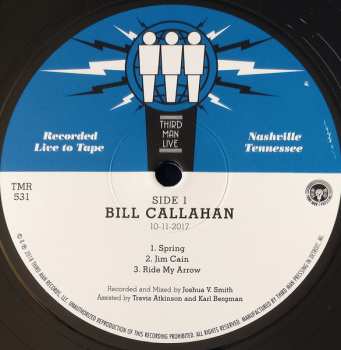 LP Bill Callahan: Live At Third Man Records