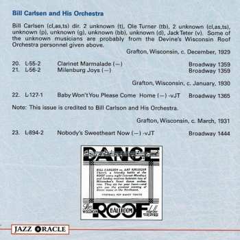 CD Bill Carlsen: Devine's Wisconsin Roof Orchestra 1926-1928, Bill Carlsen And His Orchestra 1929-1931