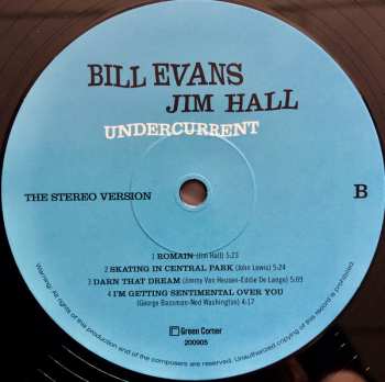 2LP Bill Evans: Undercurrent (The Stereo & Mono Versions) LTD