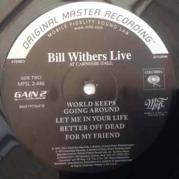2LP Bill Withers: Bill Withers Live At Carnegie Hall LTD | NUM