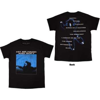 Marchandises Billie Eilish: Billie Eilish Unisex T-shirt: Hit Me Hard And Soft Tracklist (back Print) (small) S