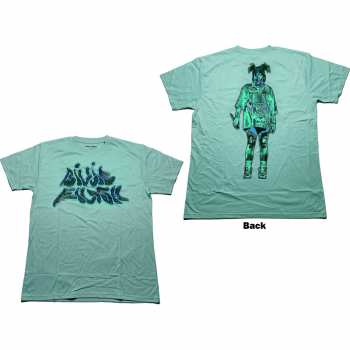 Marchandises Billie Eilish: Billie Eilish Unisex T-shirt: Neon Logo Billie (back Print) (small) S