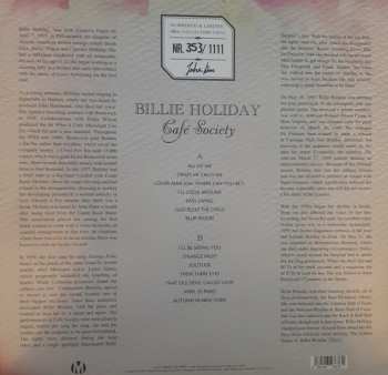 LP Billie Holiday: Café Society - Numbered 1.111 Units Only, 180g White Vinyl CLR