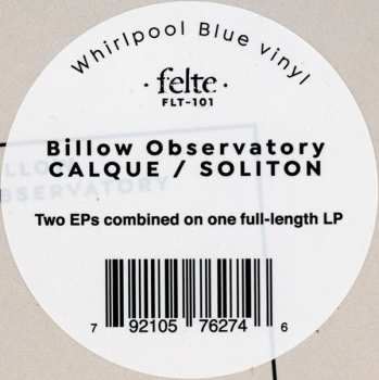 LP Billow Observatory: Calque / Soliton CLR | LTD