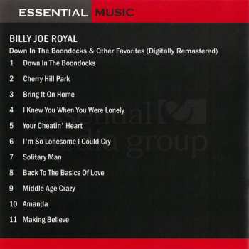 CD Billy Joe Royal: Down In The Boondocks & Other Favorites (Remaster)