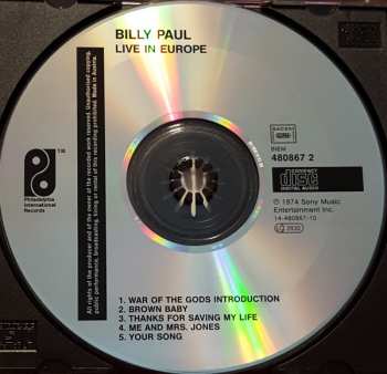 CD Billy Paul: Live In Europe