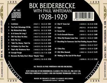 CD Bix Beiderbecke: 1928-1929