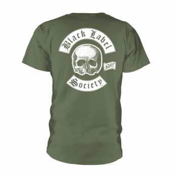 Marchandises Black Label Society: Tričko Skull Logo Black Label Society Pocket (olive) S