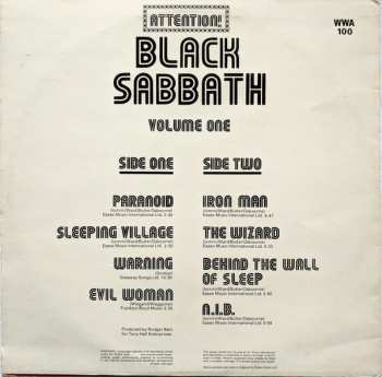 LP Black Sabbath: Attention! Black Sabbath Volume One