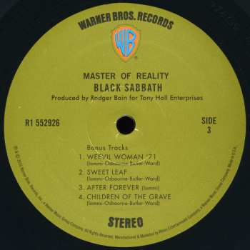 2LP Black Sabbath: Master Of Reality DLX