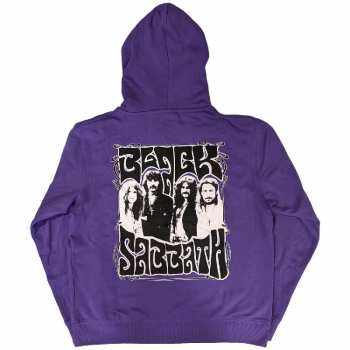 Marchandises Black Sabbath: Black Sabbath Unisex Zipped Hoodie: Henry Pocket Logo (back Print) (small) S