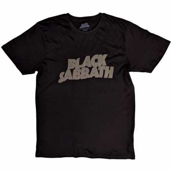 Marchandises Black Sabbath: Black Sabbath Unisex T-shirt: Wavy Logo (hi-build) (large) L