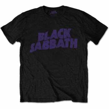 Marchandises Black Sabbath: Tričko Wavy Logo Black Sabbath Vintage  S