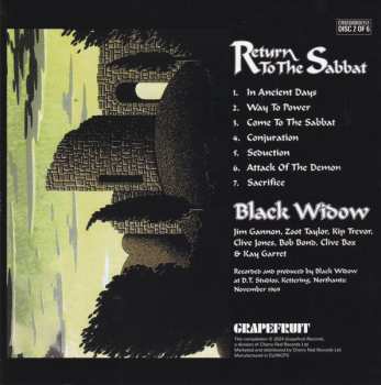 6CD/Coffret Black Widow: Sabbat Days (The Complete Anthology 1969-1972)