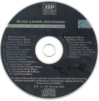 4CD/Coffret Blind Lemon Jefferson: The Complete 94 Classic Sides Remastered