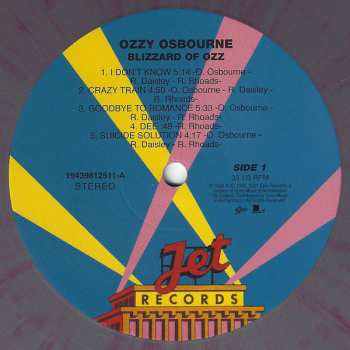 LP Ozzy Osbourne: Blizzard Of Ozz CLR