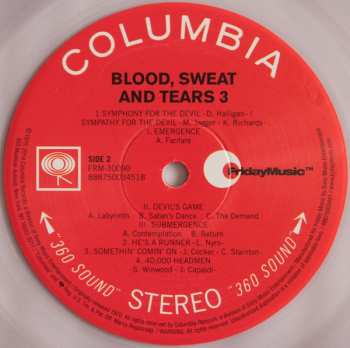 LP Blood, Sweat And Tears: Blood, Sweat And Tears 3 CLR | LTD